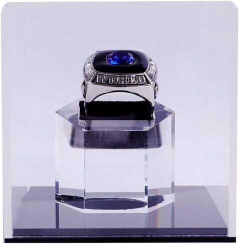 Championship Ring Box Case 1 Slot Hole | Baseball Ring Display Box | Softball Ring Box | Football Ring Case | Sport Ring Display Box | High School Ring Display Box (YA-1) in Saudi Arabia