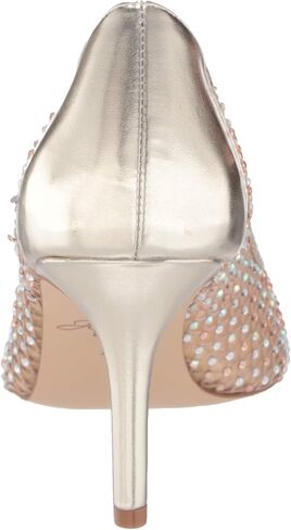 Jewel Badgley Mischka Floria Stone Mesh Pointed Toe Pump in Saudi Arabia