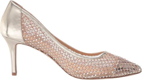 Jewel Badgley Mischka Floria Stone Mesh Pointed Toe Pump in Saudi Arabia