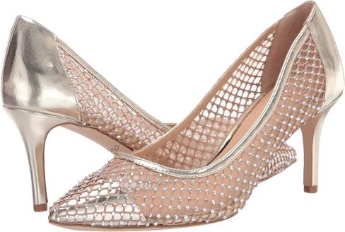 Jewel Badgley Mischka Floria Stone Mesh Pointed Toe Pump in Saudi Arabia