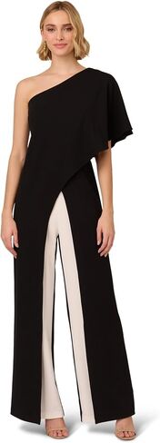 Adrianna Papell Womens Colorblock Overlay Jumpsuit in Saudi Arabia