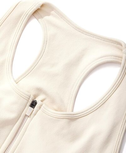 OMKAGI Women Seamless Zip Up Front One Piece Jumpsuits Shorts Racerback Tummy Control Workout Romper Sleeveless Yoga Bodycon in Saudi Arabia