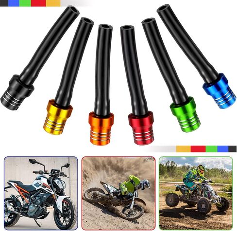 6 Pieces Gas Fuel Cap Valve Fuel Gas Tank Breather Motorcycle Breather Hose 6 Color Aluminum Vent Breather Fuel Tank Breather Valve for 50cc 110cc 70cc 125cc Motorcycle ATV (Stylish Style) in Saudi Arabia
