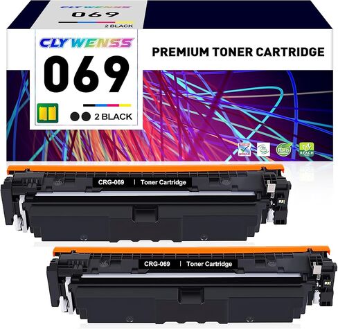 خرطوشة حبر سوداء بديلة CRG069 069 لطابعة Canon 069 069H مع رقاقة لطابعة imageCLASS MF753Cdw LBP674Cdw LBP673Cdw MF751Cdw (عبوة من قطعتين) in Kuwait