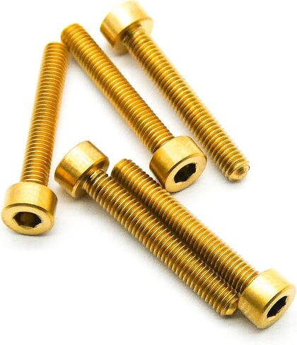 5 قطعة M3 3 مللي متر المقبس رئيس التيتانيوم عرافة المسمار TC4 سبيكة (M3x20mm الذهب بأكسيد) in Kuwait