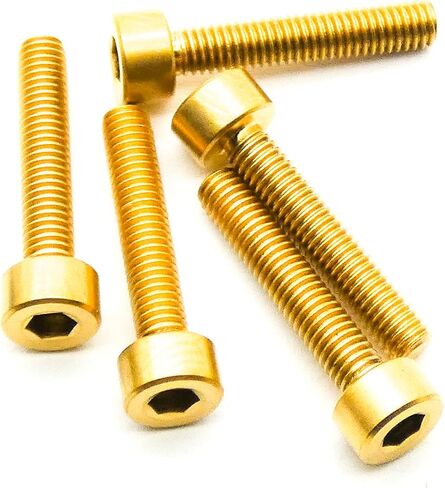 5 قطعة M3 3 مللي متر المقبس رئيس التيتانيوم عرافة المسمار TC4 سبيكة (M3x20mm الذهب بأكسيد) in Kuwait
