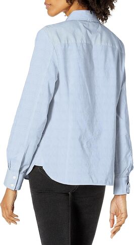 Tommy Hilfiger Women's Solid Button Collared Shirt with Adjustable Sleeves in Saudi Arabia