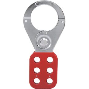 FILFEEL Lockout Hasp, Lockout Hasp Steel Plastic Insulation Industrial Security Tool, 6 Hole Interlock, 1.5in Inside Jaw Diameter, Lock Out Tag Out Lock Hasp