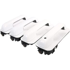 Exterior Door Handle, for Ford F150 Pickup 2015-2020, Oxford White Front Rear and Left Right Outside Door Handles, OE# FL3Z1522405AA JC3Z2626605AA JC3Z2522404AA, 4PCS