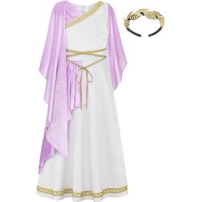ReliBeauty Kids Greek Goddess Gostume Girls with Headband