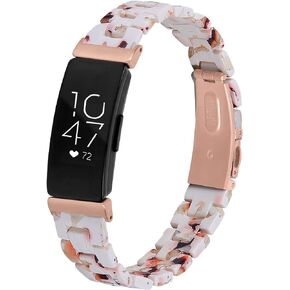 Miimall Compatible with Fitbit Inspire/Inspire 2 /Inspire hr Resin Band Stylish Bracelet Replacement Bands for Fitbit Inspire Inspire 2 Inspire hr Fitness Tracker