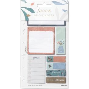 Filofax Accessory, Botanical Collection, Repositionable Sticky Notes, Set of 8 Note Pads, 25 Sheets Each (B132816)