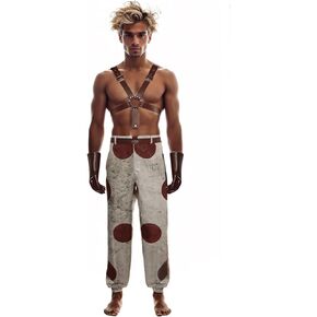 Adult Scary Costume Clown Pants Metal Belt Halloween Cosplay Outfits