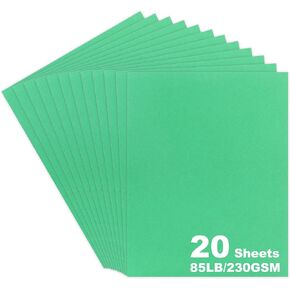 White Cardstock 8.5" x 11", 230gsm/85lb Heavyweight Cover Card Stock for Printer, Christmas DIY Crafts, Thanksgiving Card Making, Invitations, Scrapbooking, Drawing (100 Sheets)