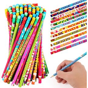 Kolewo4ever 200 Pieces Bible Verses Pencils Religious Pencils Christian Pencils with Inspirational Scripture for Students Teacher Classroom Religious School Supplies,20 styles (200)