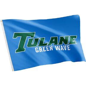 Desert Cactus Tulane University Flag Green Wave Flag Banners 100% Polyester Indoor Outdoor 3x5 feet Flags (Style 2)