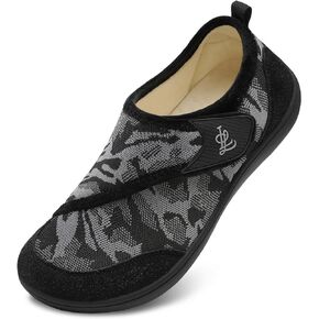 LeIsfIt Mens Slippers Wide House Shoes Adjustable Diabetic Shoes Arthritis Swollen House Slippers Indoor Outdoor Slippers