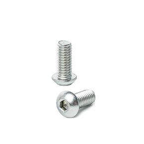 5/16-18 x 1-1/4" Button Head Socket Cap Screws, Allen Socket Drive, Stainless Steel 18-8, Full Thread, Bright Finish, Machine Thread, Quantity 10 by Bridge Fasteners