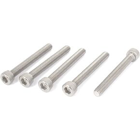 uxcell® M6x50mm 304 Stainless Steel Hex Key Bolt Socket Head Cap Screws 5pcs
