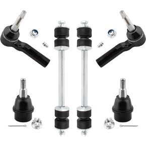 BOXI 6pcs Front Outer Tie Rod End Lower Ball Joint Sway Bar Link Fit for Chevrolet Silverado for GMC Sierra 2500HD 3500HD 2011 2012 2013 2014 2015 2016 2017 2018 2019 | Replace K500232 K80631 ES800901