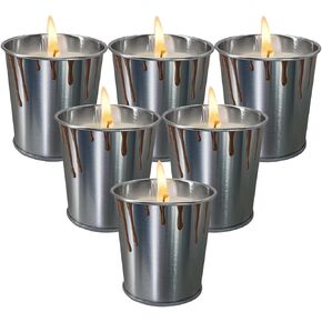 Citronella Candles 6 Pack, Outdoor Indoor Scented Candles with Pure Citronella Essential Oil and Natural Soy Wax, Long Lasting Burning for Home Gardon Patio Balcony