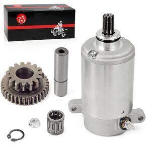 Starter Motor 9T & IDLER GEAR 15T/34T Compatible with Yamaha Big Bear 400 YFM400 2000-2012 Big Bear 350 1997-1999 Wolverine 350 1995-2005 4KB-81890-00-00 4KB-15512-00-00