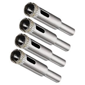 Diamond Hole Saws Drill Bits, 22mm / 7/8" Drilling Diameter, Nickel Plated 45# Steel Drill Bit - (Applications: for Glass Ceramic Tiles Marble Stone), 3-Pieces