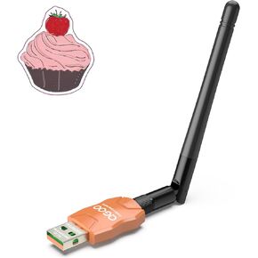 Class 1 Long Range Bluetooth Adapter for PC, QGOO USB Bluetooth Adapter for PC 5.3+EDR, Bluetooth Dongle Bluetooth Receiver Support Windows10/8.1/8/7（orange-223）