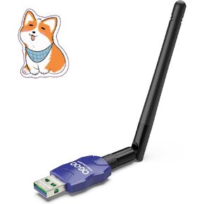 Class 1 Long Range Bluetooth Adapter for PC, QGOO USB Bluetooth Adapter for PC 5.3+EDR, Bluetooth Dongle Bluetooth Receiver Support Windows10/8.1/8/7（blue-017）
