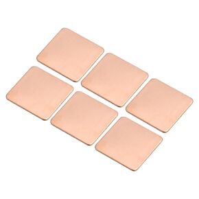 MECCANIXITY Heatsink Copper Pad Shim 20mm x 20mm x 0.8mm Thermal Conductive Heat Sink for Electronic Chip Cooling Pack of 6