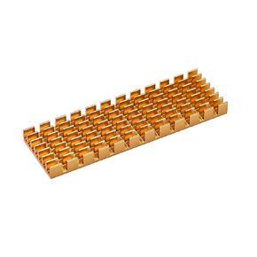 uxcell M.2 Aluminum Heatsink 70x22x6mm Black Slotted Design for 2280 SSD