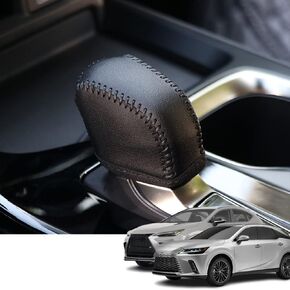 Custom Interior Accessories for Lexus NX 250 350 350h 450h+ 2022 2023 RX 350 350h 450h+ 500h Leather Automatic Gear Shift Knob Cover,Transimission Boots Shift Lever Sheath(Carbon Fiber)