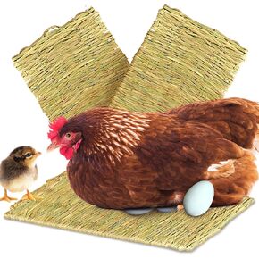 وسادات تعشيش دجاج كوكو، وسادات أرضية من الأعشاب البحرية المنسوجة يدويًا صالحة للأكل، تضمن أقدام ناعمة، بطانة سرير لقفص الأسلاك، 3 قطع في كل عبوة in Kuwait