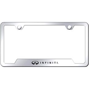 Au-TOMOTIVE Gold Stainless Steel License Plate Frame for Infiniti (Chrome)