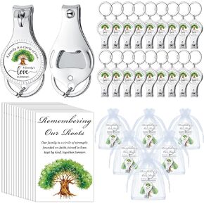Lasnten 15 Sets Family Reunion Favors Keychains Bulk Family Reunion Bottle Opener Family Reunion Decorations Souvenir Gift for Guests