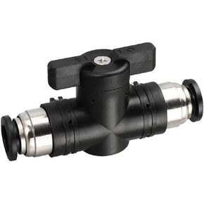 3/8" OD Pneumatic Ball Valve BUC Push to Connect Air Flow Control Valve Quick Push Lock Valve