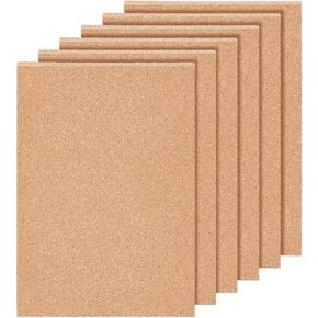BENECREAT 10 PCS Cork Board, 12x12 Inch Square Cork Coasters, 2mm Thick Sand Brown Cork Sheet, Insulated Cork Sheet for Bulletin Boards, Wall Decorations, DIY Crafts