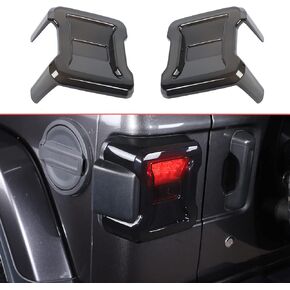 RT-TCZ Smoked LED Tail Light Lamp Cover Guard Trim Frame Bezels Decoration Reverse Light Turn Signal Light Accessories for Jeep Wrangler JL JLU 2018-2022