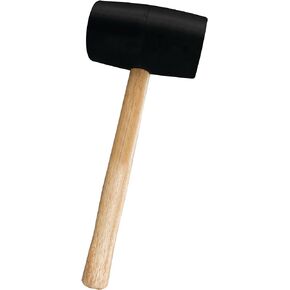 Performance Tool 1466 Durable Hard Rubber Head Mallet with Ergonomic Wood Handle for Woodworking, Construction and DIY Projects
