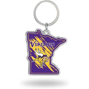 Rico Industries NFL unisex-adult State Shape Keychain