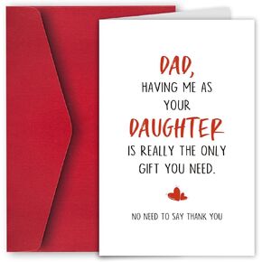 Funny Fathers Day Card, Birthday Card for Dad, Fill In Blanks Card for Dad, Cute Card for Daddy from Daughter Son Children...