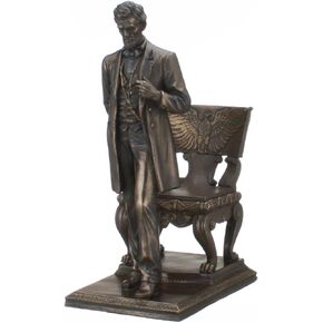 Pacific Giftware Abraham Lincoln Figurine Standing Near Chair with Eagle