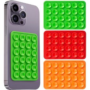 LiJiang Silicone Suction Phone Case Mount, Adhesive Phone Accessory Compatible with iPhone and Android, Hands-Free Fidget Toy, Mirror/Shower/Phone Holder for Tiktok Videos and Selfies