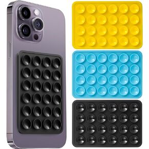 LiJiang Silicone Suction Phone Case Mount, Adhesive Phone Accessory Compatible with iPhone and Android, Hands-Free Fidget Toy, Mirror/Shower/Phone Holder for Tiktok Videos and Selfies