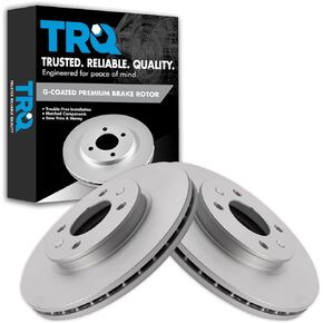 TRQ Front Brake Rotor Set Fits 2012-2017 Hyundai Accent 2012-2019 Kia Rio
