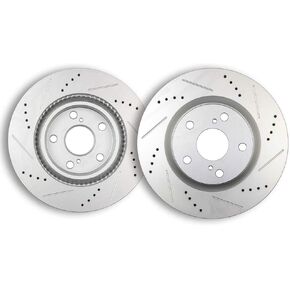 Brake Rotor,ECCPP Front Drilled Slotted Brake Discs Rotors Kit fit for Lexus ES300h ES350,for Pontiac Vibe,Scion tC,for Toyota Avalon Camry Matrix RAV4