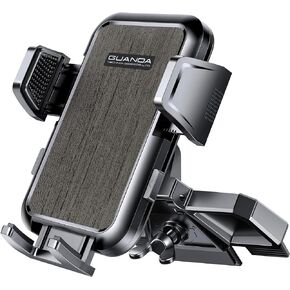 GUANDA TECHNOLOGIES CO., LTD. CD Phone Mount, Upgraded Car Phone Holder [Thick Cases Friendly], 360° Adjustable Universal Phone Mount for Car CD Slot Mount for iPhone & Android Cell Phones (Grey)
