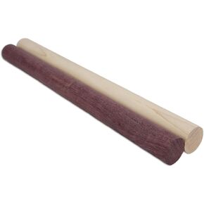 Wooden Dowel Rods - Hard Maple and Purpleheart in Each Pack - 1 x 12 Inch (Pack of 2) - Kiln-Dried Unfinished Natural Hardwood Dowels for Crafts and Woodworking