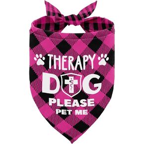 J8 Therapy Dog Bandana - Camouflage Dog Scarf with Hearts, Pet Scarf Accessory