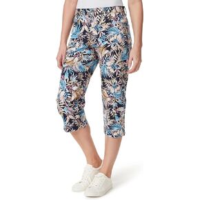 Gloria Vanderbilt Women's Amanda Capri Jean, Midnight Affair Tropical Dance-Rivets,10 US